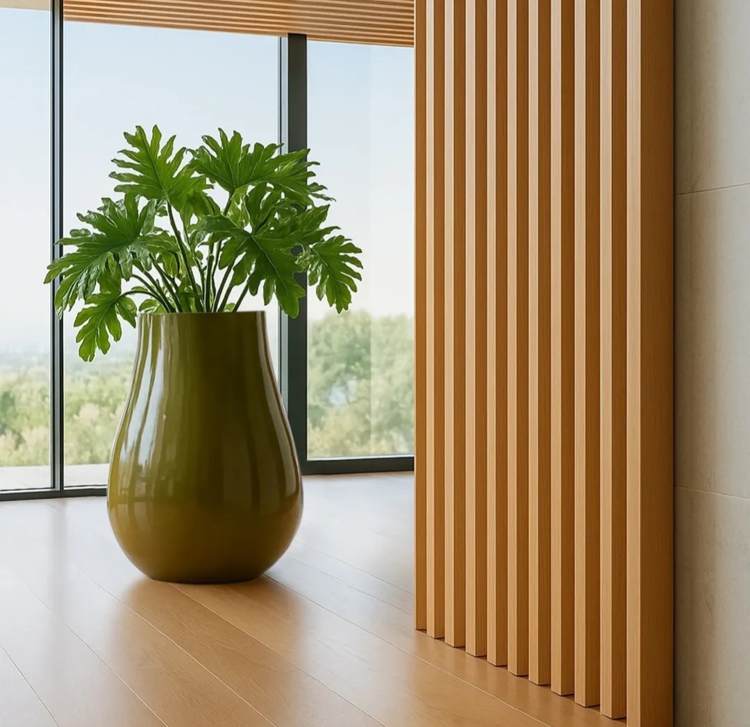 Olive Glaze Philodendron Vase - Vases by Emerald Livings Studio